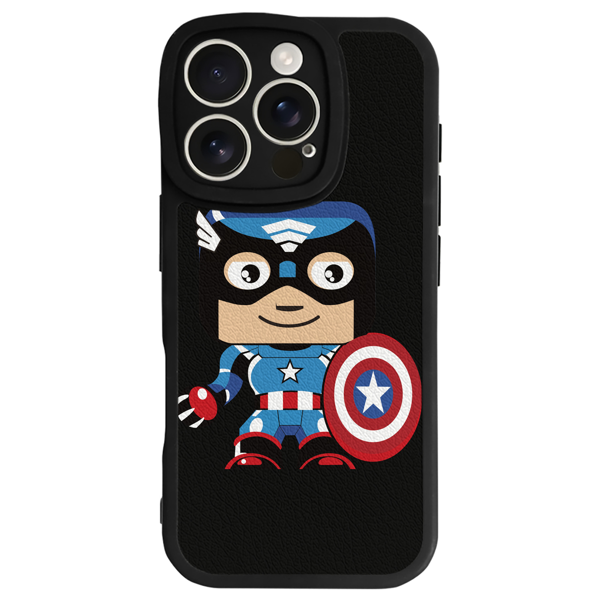 （画像用） アベンジャーズ The Avengers 【iPhone 16シリーズ対応】シリコンスマホケース（レザー調） 材質：シリコン